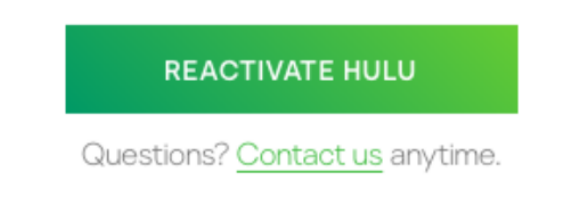 Hulu email closure