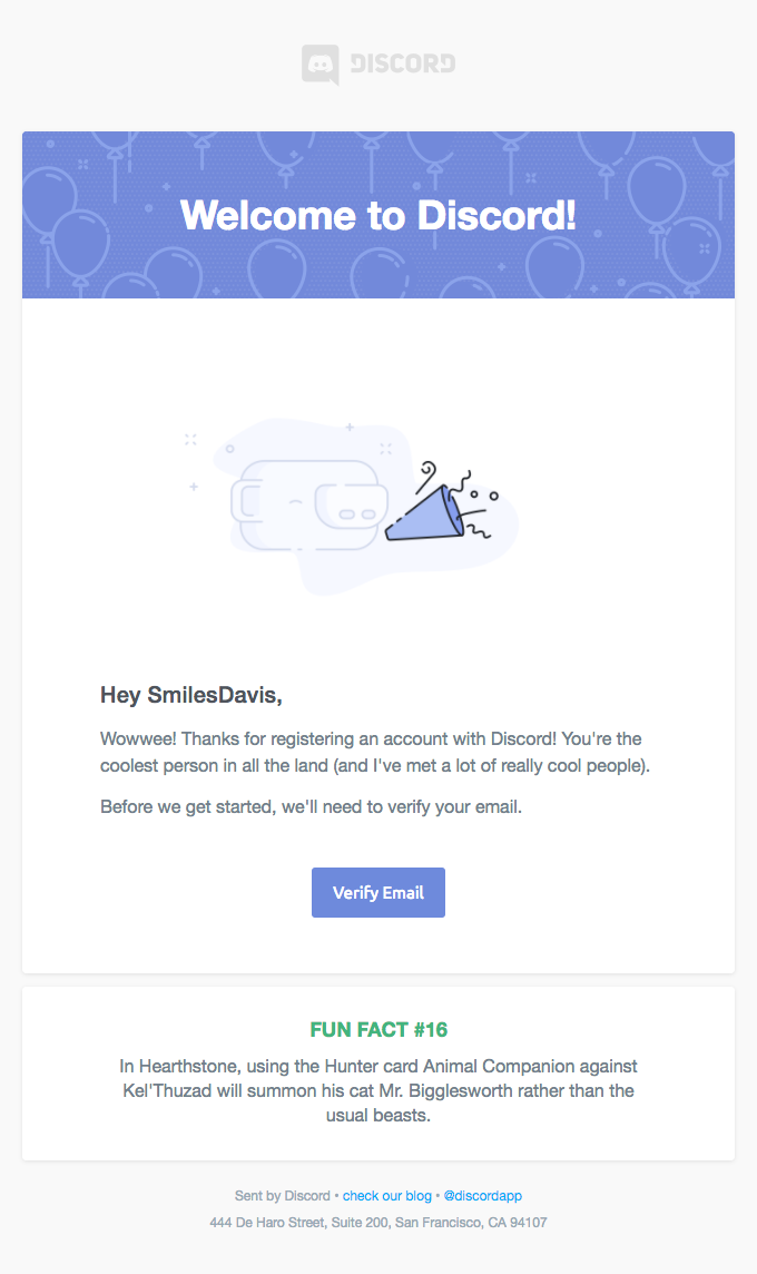 Discord-verification email