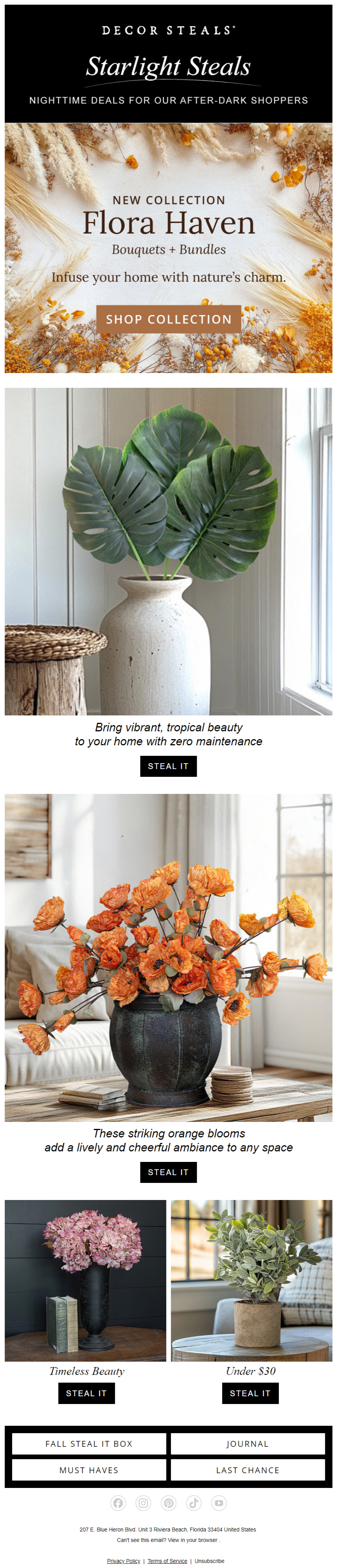 Decor Steals’s fall email template