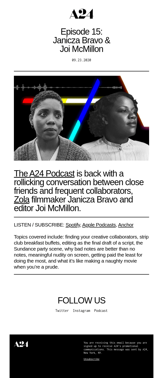 a24-podcast-email