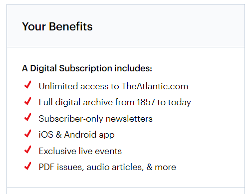  benefit from subscribing
