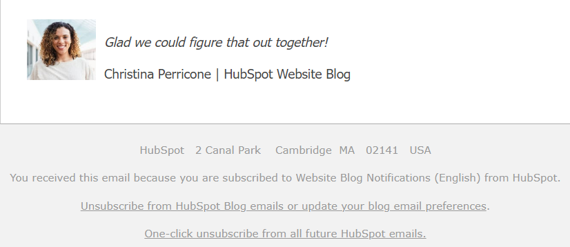  Hubspot- re-engagement email