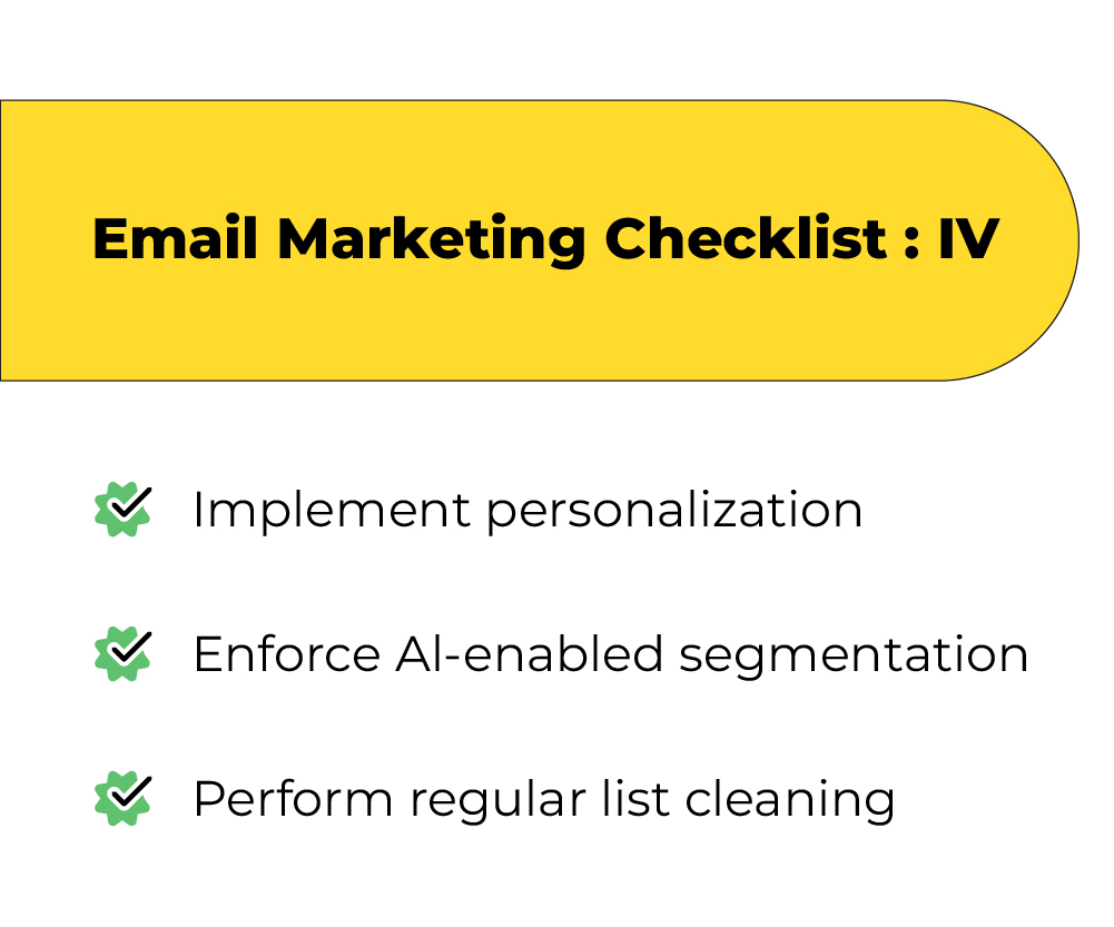 Email marketing checklist 4