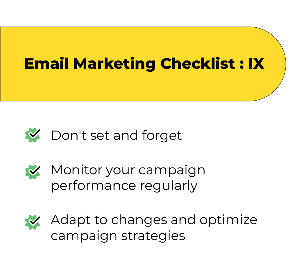 Email marketing checklist 9