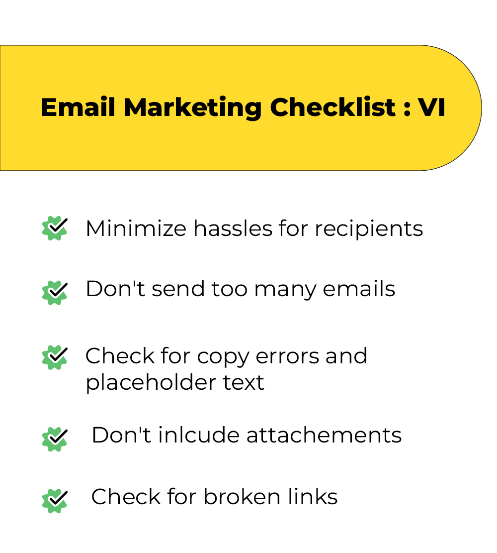 Email marketing checklist 6