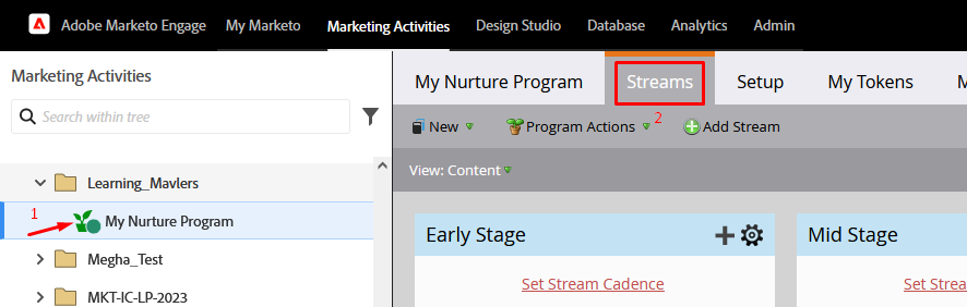 How to Select Nurture Program in the Marketo
