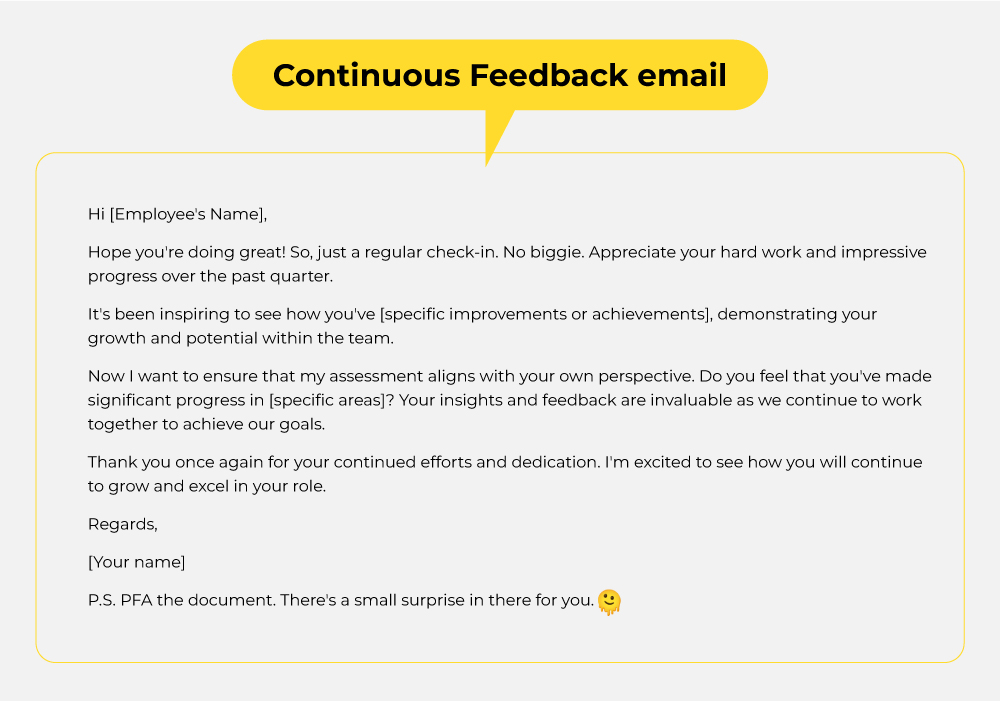Continuous Feedback Email Template