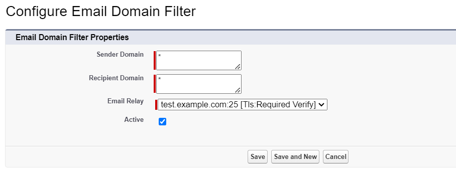 Configure Email Domain Filter