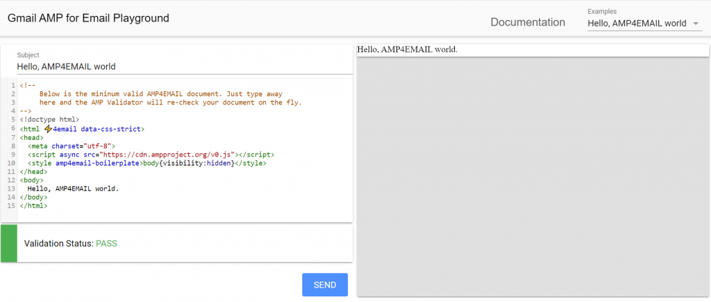 Gmail AMP for Email Playground
