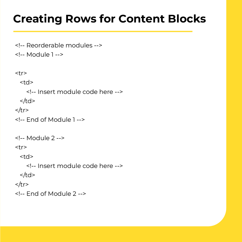  Creating Rows for Content Blocks 