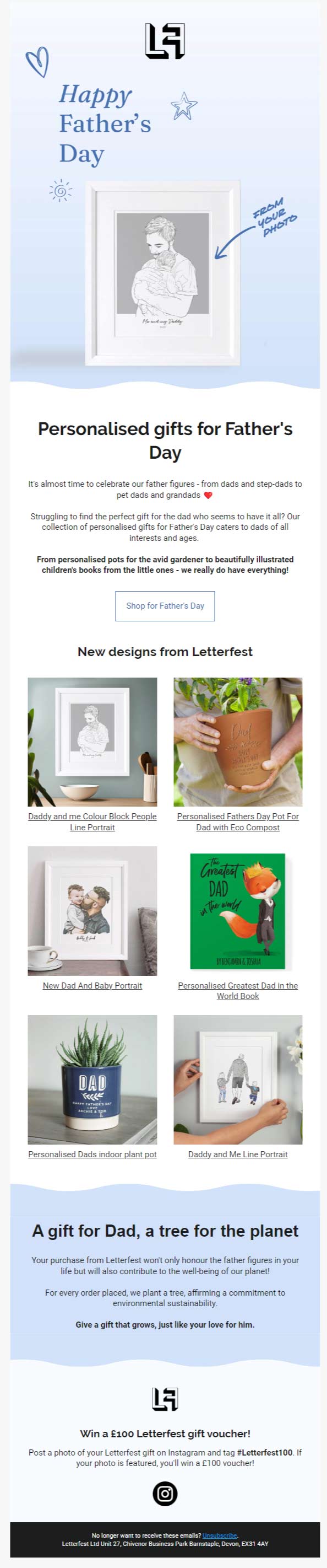 Letterfest’s Father’s Day email
