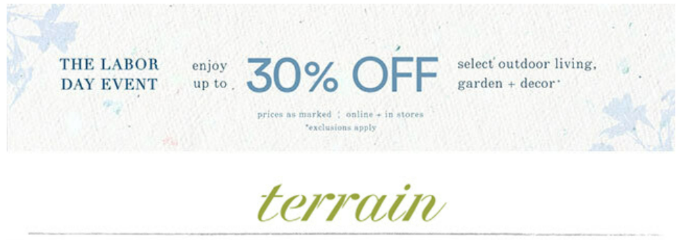 Terrain's email header template
