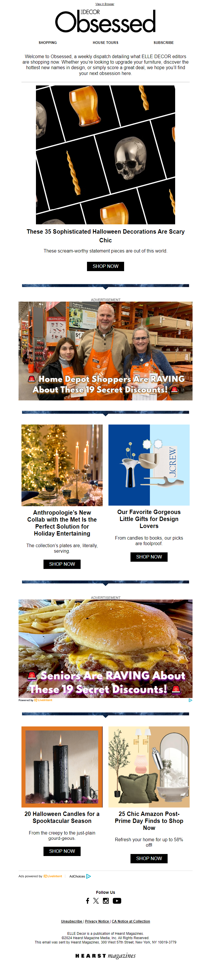 Obsessed holiday newsletter