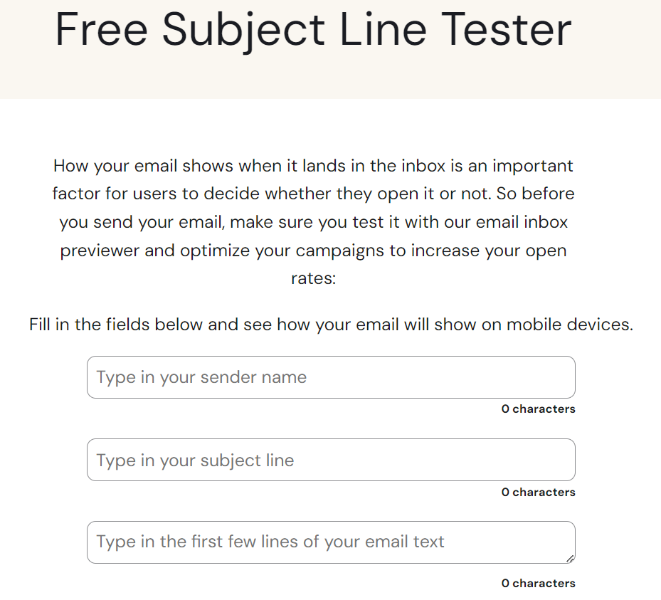 Free subject line tester