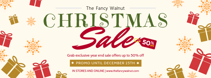 Christmas holiday sale banner