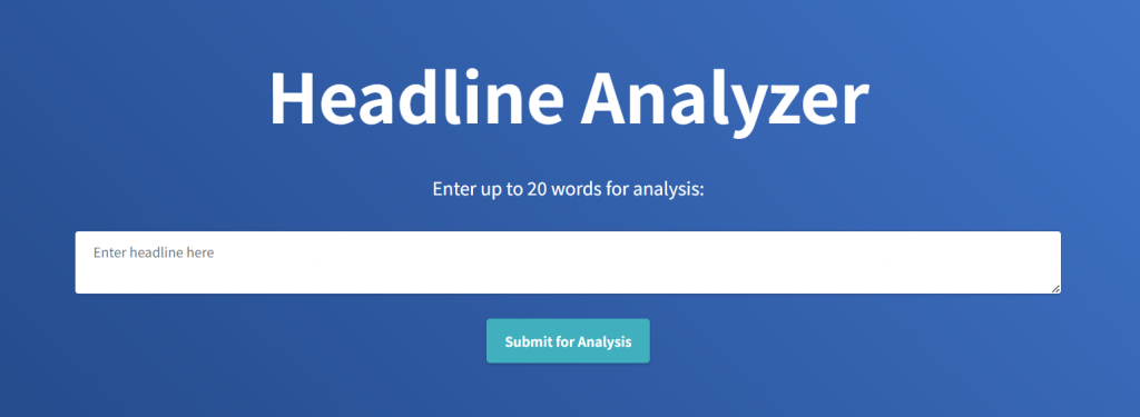 Headline Analyzer by AMI
