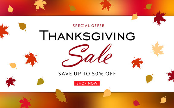 Thanksgiving holiday sale banner
