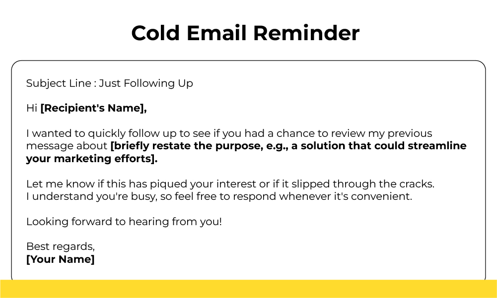 Cold Email Reminder