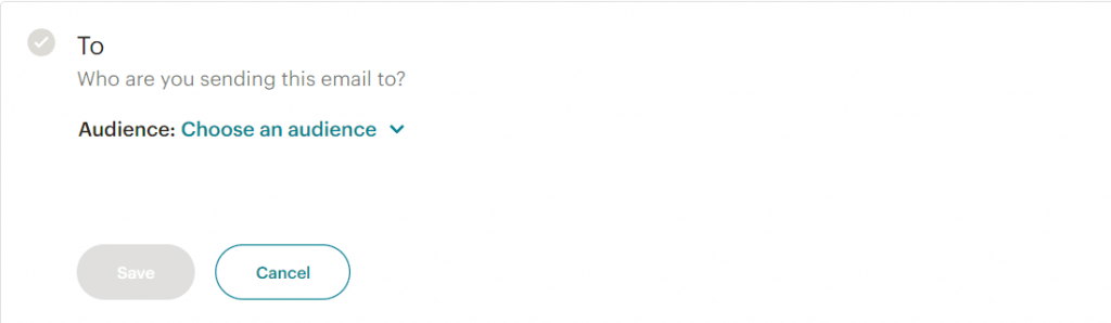 Select Your Audience for your email campaign