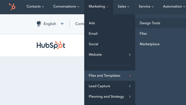 Go to Marketing > Files and Templates > Design Tools