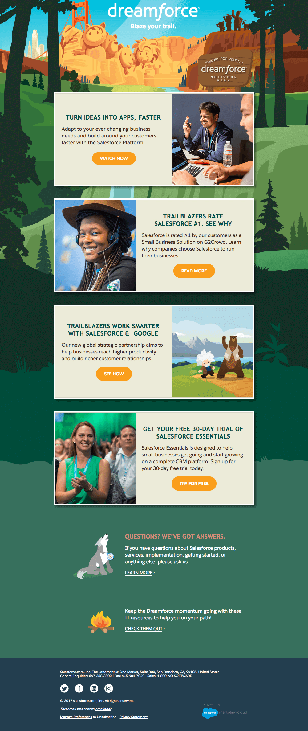 An accessible email design by Dreamforce