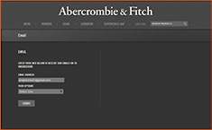 Abercrombie & Fitch Unsubscribe Email Template