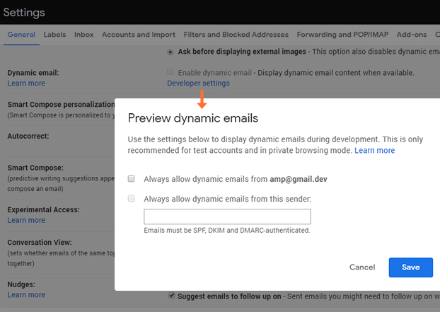 Preview dynamic emails