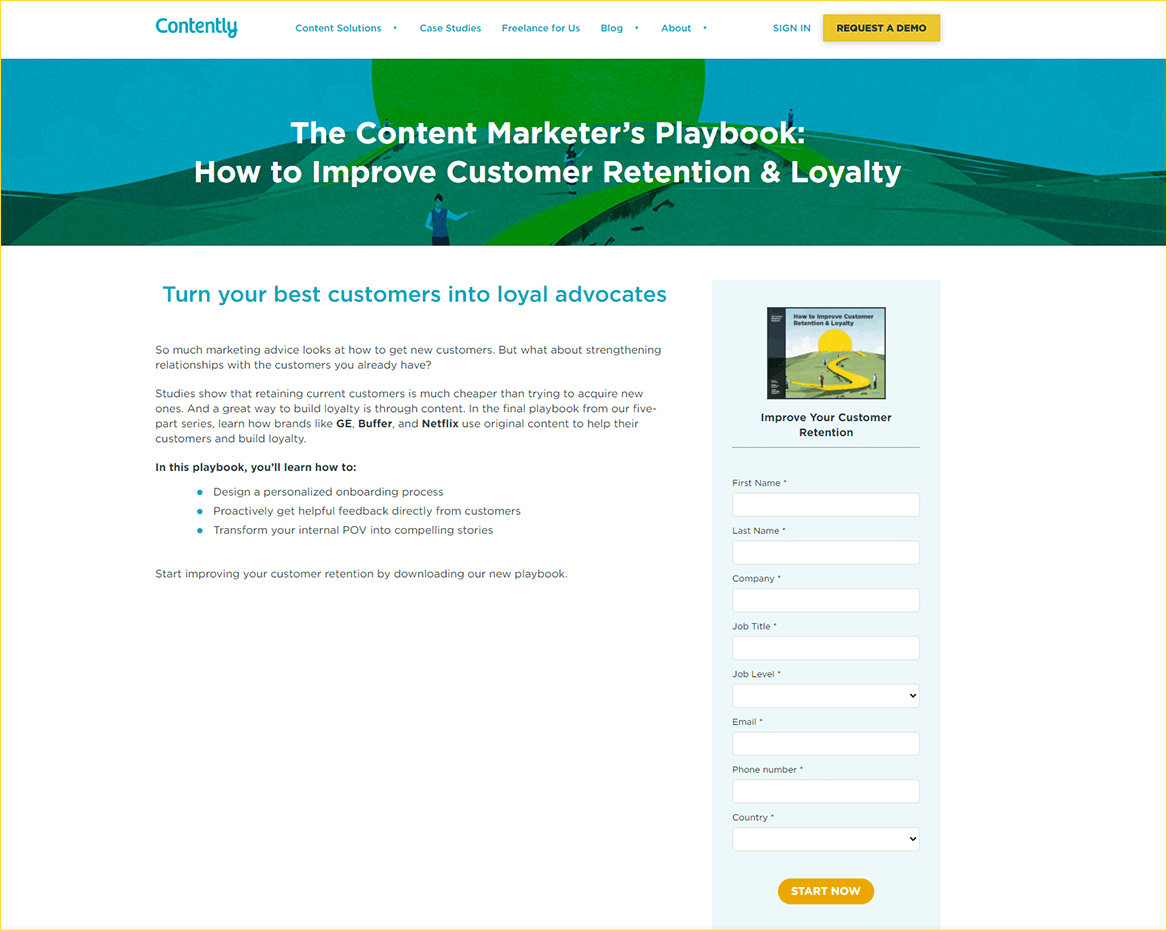 Landing Page Design Example 3