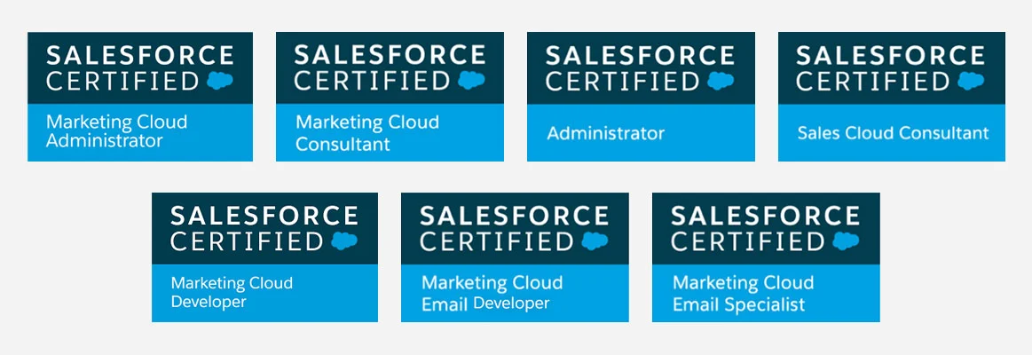 Salesforce Marketing Cloud Certifications and specializations